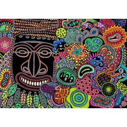 Carte postale Masque d'inspiration mélanésienne