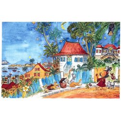 Carte postale Les maisons coloniales de Nouméa