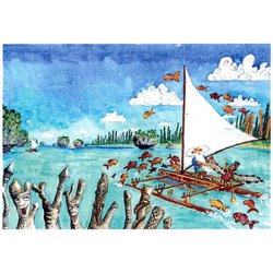 Carte postale La pirogue de l’île des Pins