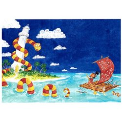 Carte postale Le tricot rayé du phare Amédée