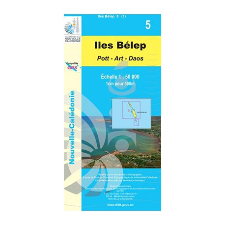 Carte NC n° 5 - îles Belep Pott Art Daos (1:50000)