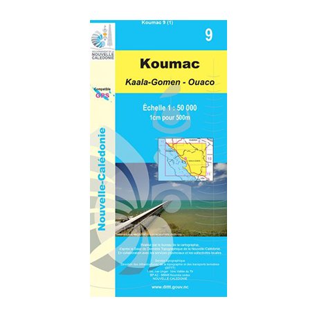 Carte NC n° 9 - Koumac Kaala-Gomen Ouaco (1:50000)