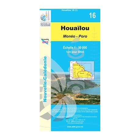Carte NC n° 16 - Houailou Monéo Poro (1:50000)