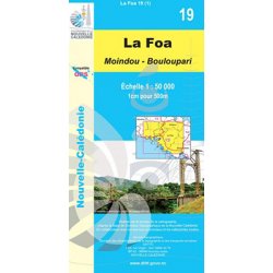 Carte NC n° 19 - La Foa Moindou Bouloupari (1:50000)