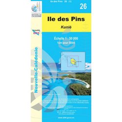 Carte NC n° 26 - Ile des Pins (Kunié) (1:50000)