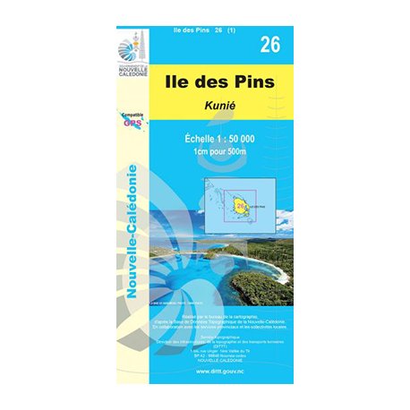 Carte NC n° 26 - Ile des Pins (Kunié) (1:50000)