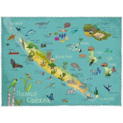 Affiche Carte de la Nouvelle-Calédonie
