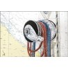 Tirage d'art Aquarelle sur carte marine 30 x 40 cm