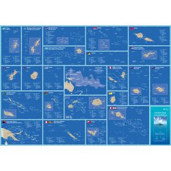 Carte pliée ou roulée : Les îles du Pacifique.