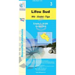 Carte NC n° 3 - Lifou Sud (Wé-Xodré-Tiga) (1:50000)