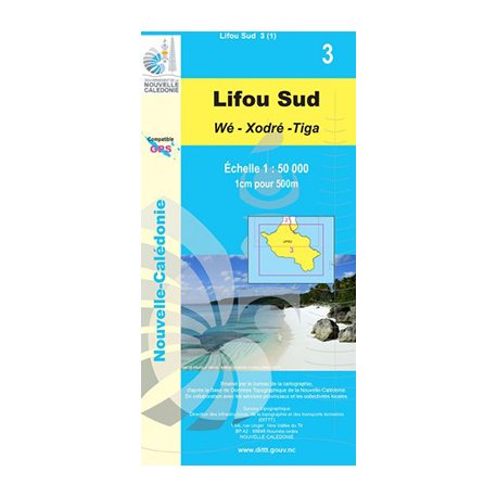 Carte NC n° 3 - Lifou Sud (Wé-Xodré-Tiga) (1:50000)