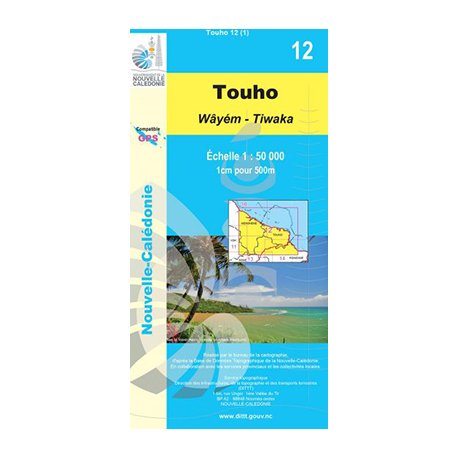 Carte NC n° 12 - Touho Wayem Tiwaka (1:50000)