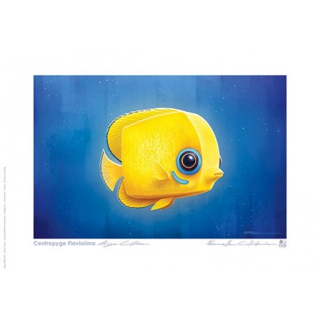 Carte postale Poisson Ange citron