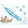 Affiche Les cent ciels « Carte aquarelle de Nouvelle-Calédonie »