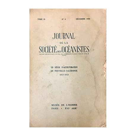 Journal de la société des Océanistes n° 9