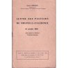 Lettre aux pasteurs de Nouvelle-Calédonie