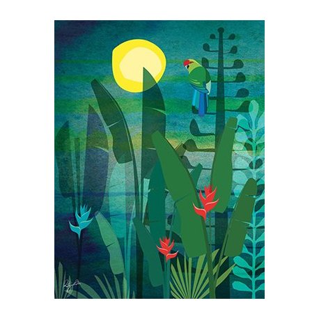 Affiche A3 La perruche dans la forêt