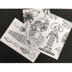 Carte postale à colorier