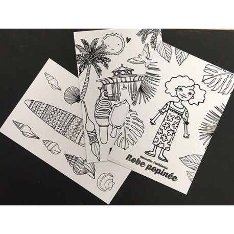 Carte postale à colorier