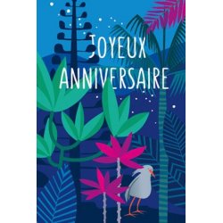 Carte double Joyeux anniversaire (cagou)
