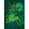 Carte double Joyeux anniversaire (margouillat)