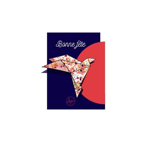 Carte de voeux origami (création de l'artiste Marie Luneau)