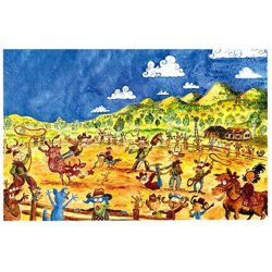 Carte postale Le rodéo de la côte Ouest