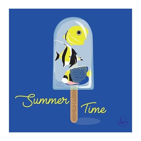 Carte postale Summer time (dessin de l'artiste Marie Luneau)