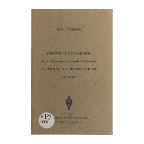 Chefs et notables des établissements français de l'Océanie