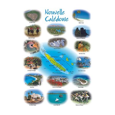 Torchon avec 16 icones et carte de la NC