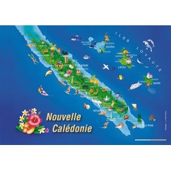 Torchon Carte de la Nouvelle Calédonie