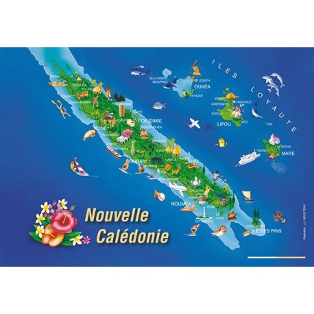 Torchon Carte de la Nouvelle Calédonie