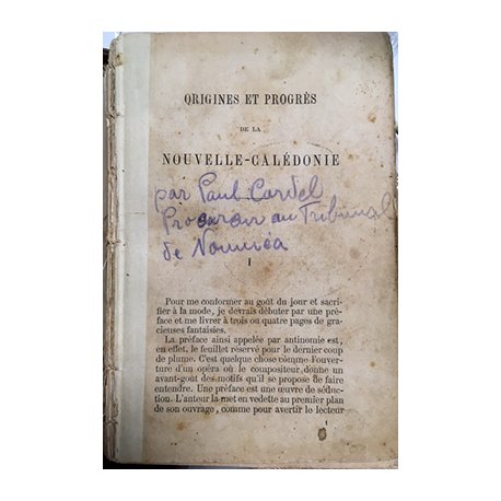 Origines et progrès de la Nouvelle-Calédonie