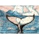 Tirage d'art Aquarelle sur carte marine 18 x 24 cm