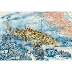 Tirage d'art Aquarelle sur carte marine 30 x 40 cm