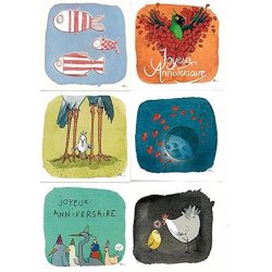 Carte de voeux double Carton à dessin (15 x 15 cm)