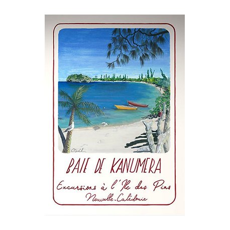 Affiche A4 Baie de Kanuméra