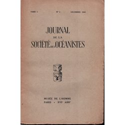 Journal de la société des Océanistes, n° 1