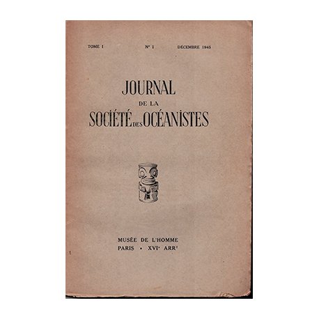 Journal de la société des Océanistes, n° 1