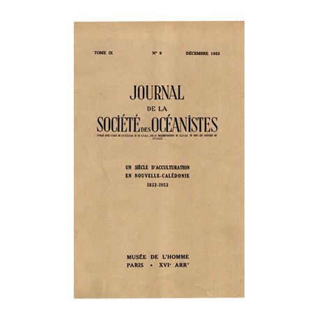 Journal de la société des Océanistes n° 9